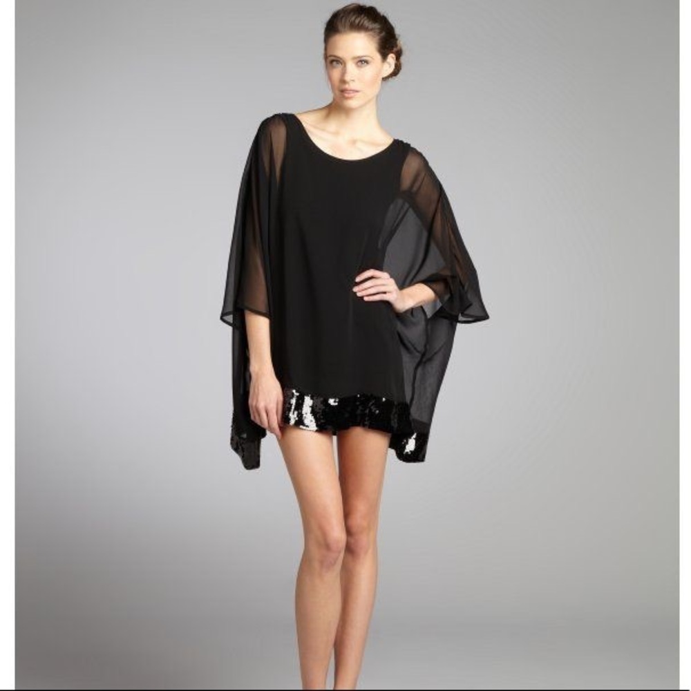 💕HP💕Julie Brown Beth chiffon plum sequin dress - Picture 11 of 12